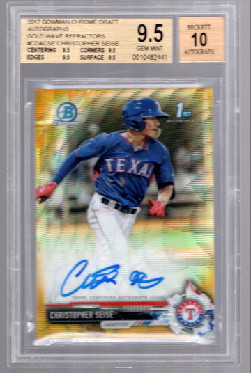 Christopher Seise 2017 Bowman Gold Wave Refractor Auto
