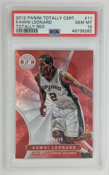 KAWHI LEONARD 2012 Panini Totally Certified Totally Red #11 Rookie RC 382/499 - PSA 10 GEM MINT