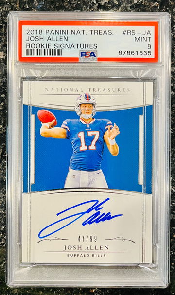 2018 National Treasures Josh Allen Rookie RC On-Card AUTO #RS-JA /99 PSA 9 MINT 🔥