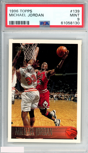 1996 TOPPS MICHAEL JORDAN #139 CHICAGO BULLS HOF PSA 9 MINT