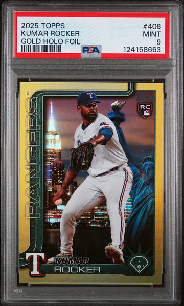 2025 Topps Gold Holo Foil Kumar Rocker #408 /50 PSA 9
