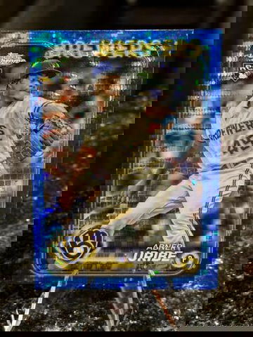 2024 Topps Chrome ABNER URINE RC #/125 BLUE SONAR Refractor Milwaukee Brewers