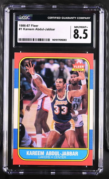 1986-87 Fleer Kareem Abdul-Jabbar #1 CGC 8.5