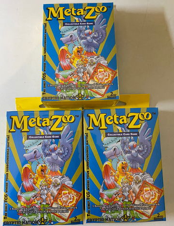 💎 Sealed Lot of 3x Metazoo Cryptid Nation 2nd Edition Wal-Mart Hangers Promo Piasa Bird 🔥 BLUE INK ✒️