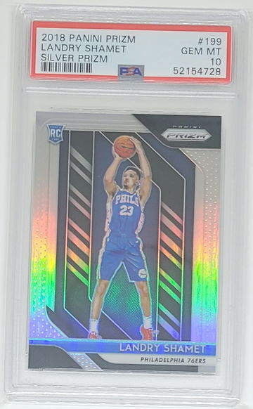 2018 Prizm Landry Shamet Silver SP RC #199 PSA 10 GEM MINT