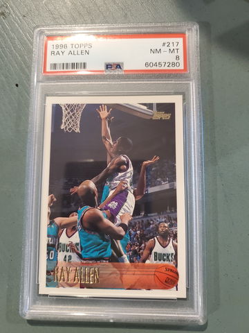 RAY ALLEN 1996 TOPPS ROOKIE PSA 8