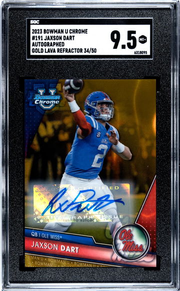 2023 Bowman U Chrome #191 Jaxson Dart /50 SGC 9.5