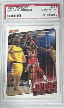 1999 Upper Deck UD Victory Jordan's Greatest Hits 392 Michael Jordan Chicago Bulls PSA 10 Gem Mint