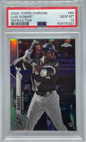 2020 Topps Chrome Luis Robert Refractor PSA 10