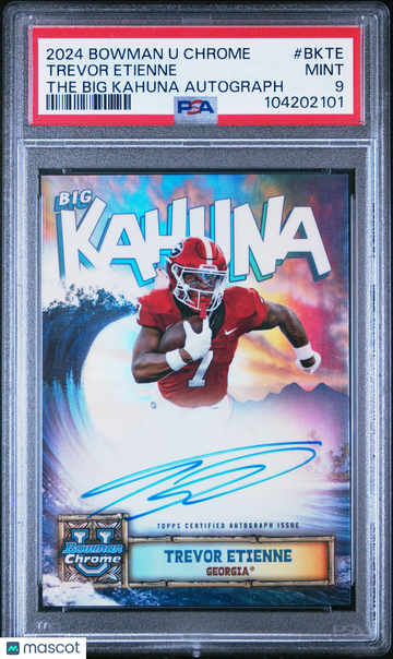 2024 Bowman University Chrome The Big Kahuna Autographs Trevor Etienne #BKTE PSA 9