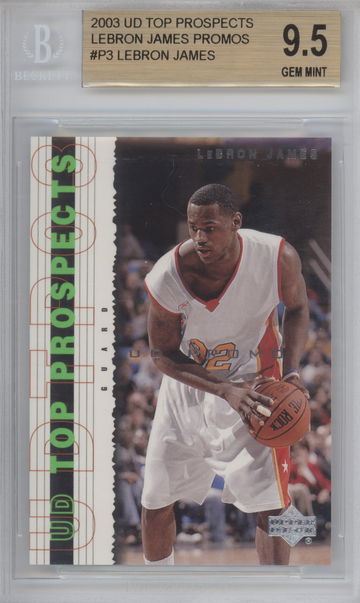 Lebron James 2003 UD Top Prospects Promos BGS 9.5