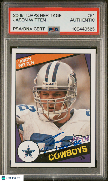 2005 Topps Heritage Jason Witten #51 On Card Auto Dallas Cowboys PSA Authentic PSA A Auto A