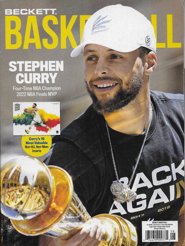 Beckett Basketball Card Monthly Price Guide Magazine August 2022 Stephen Curry Golden State Warriors