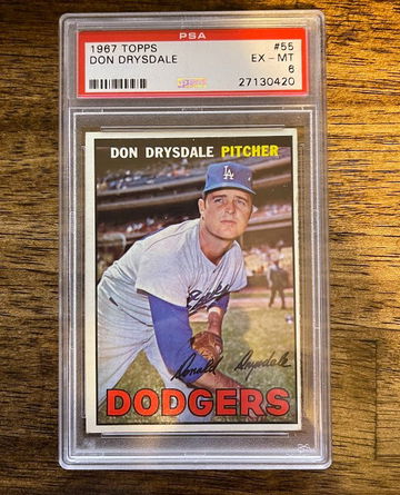 1967 Topps Don Drysdale PSA 6