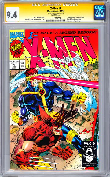 X-MEN #1 CGC-SS 9.4 *SIGNED BY X-MEN CREATOR STAN LEE* JIM LEE COVER & ART 1991