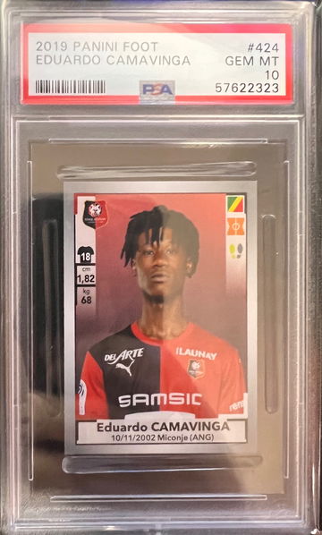 2019 Panini Foot Eduardo Camavinga PSA 10