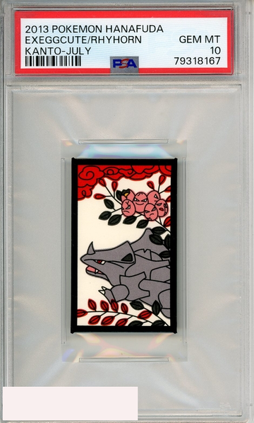 2013 POKEMON HANAFUDA KANTO EXEGGCUTE RHYHORN JULY PSA 10 GEM MT