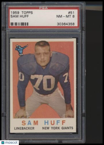 1959 Topps 51 Sam Huff PSA 8 RC