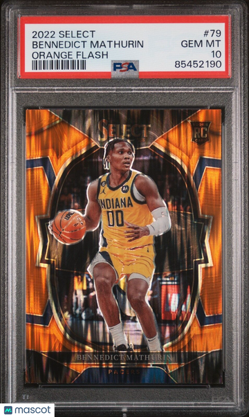 2022 Panini Select Bennedict Mathurin #79 Orange Flash Rookie PSA 10