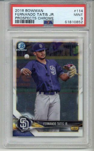 2018 BOWMAN PROSPECTS CHROME #114 FERNANDO TATIS JR. CARD SAN DIEGO PADRES PSA 9