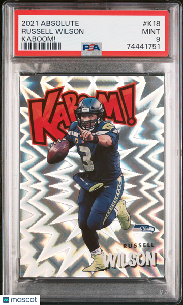 2021 Panini Absolute Kaboom! Russell Wilson #K18 PSA 9