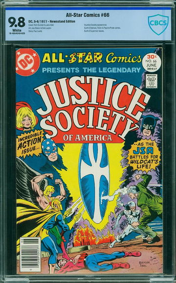 ALL STAR COMICS #66, CBCS 9.8 NM/MT