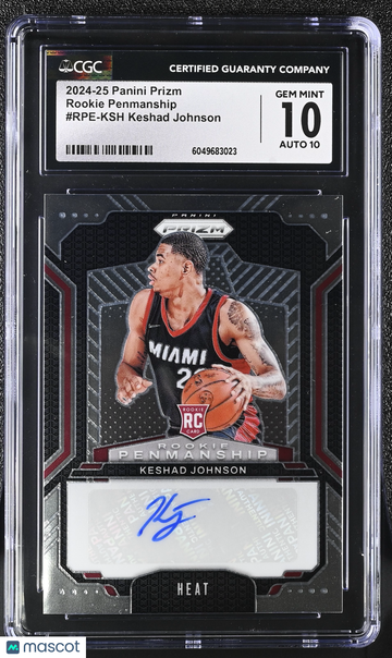 2024-25 Panini Prizm Keshad Johnson #RPE-KSH Rookie Penmanship CGC 10