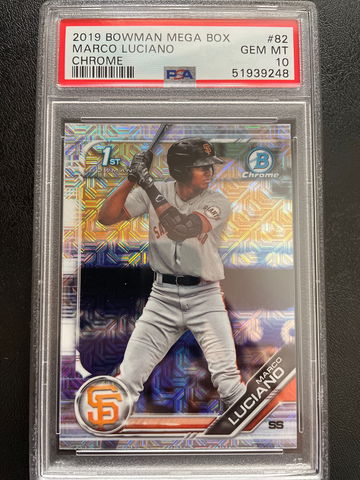 2019 Bowman Marco Luciano Mega Box Chrome #82 PSA 10