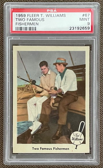 1959 Fleer 67 Ted Williams Sam Snead Two Famous Fisherman PSA 9