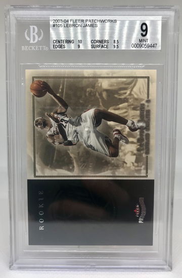 2003 Fleer Patchworks #105 Lebron James BGS 9