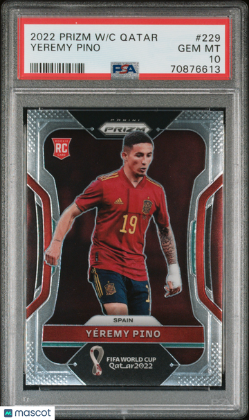 2022 Panini Prizm World Cup Qatar Yeremy Pino #229 PSA 10