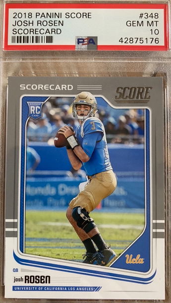 Josh Rosen 2018 Score Scorecard PSA 10