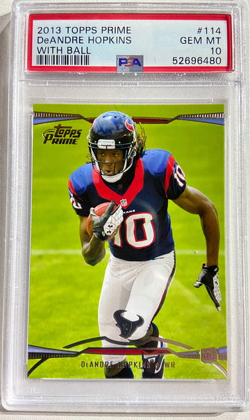 2013 Topps Prime DeAndre Hopkins w/ Ball PSA 10 GEM MINT