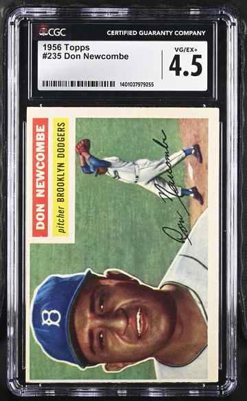 1956 TOPPS DON NEWCOMBE #235 CGC 4.5 BS.B2.44