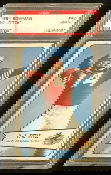 1954 Bowman - #42 Y.A. Tittle - PSA NM 7