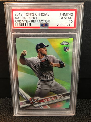 Aaron Judge 2017 Topps Chrome Update HMT40 Refractor /250 PSA 10 GEM MINT