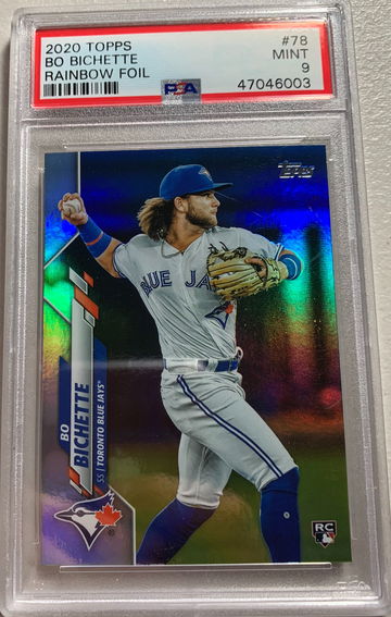 2020 Topps Series 1 Bo Bichette Rainbow Foil PSA 9