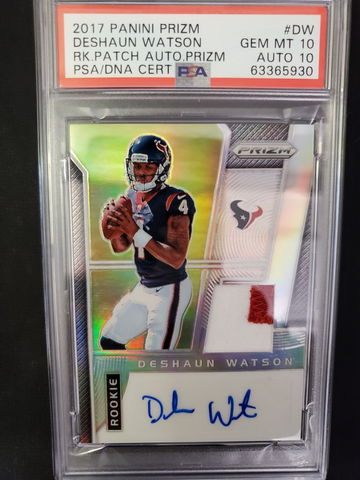 2017 Prizm Deshaun Watson PSA 10 Patch Auto