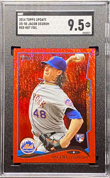 2014 Topps Update Jacob Degrom Red Hot Foil Rookie SGC 8.5