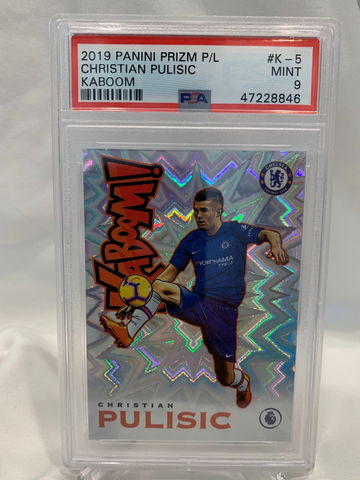 2019 Christian Pulisic Prizm EPL Kaboom K-5 PSA 9