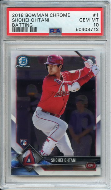 Shohei Ohtani Bowman Chrome Batting Rookie PSA 10 NEP 712