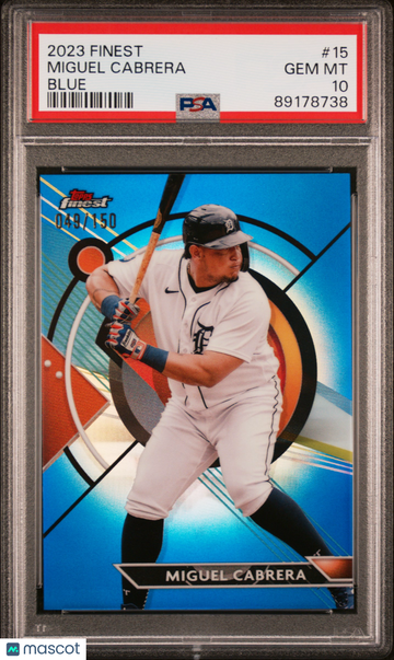 2023 Topps Finest Miguel Cabrera #15 Blue /150 PSA 10