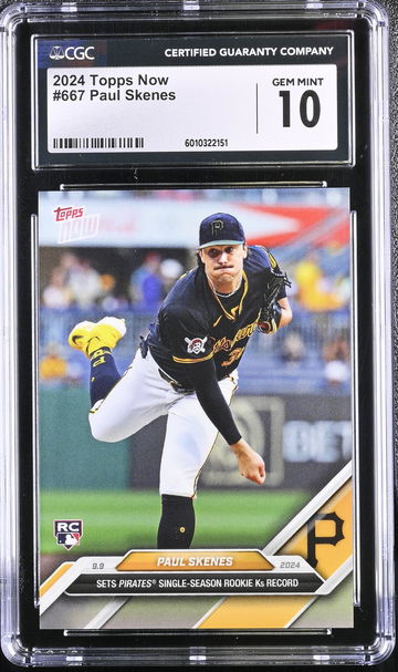 2024 Topps Now Paul Skenes #667 RC CGC 10