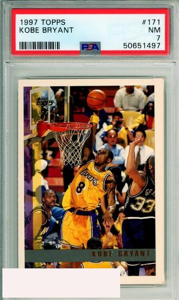 1997 TOPPS KOBE BRYANT #171 HOF LOS ANGELES LAKERS PSA NM 7