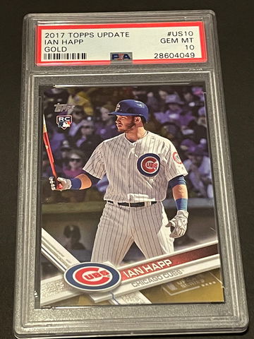 2017 Topps Update Gold Ian Happ Rookie #US10 #’d/2017 PSA 10 Gem Mint Pop-4