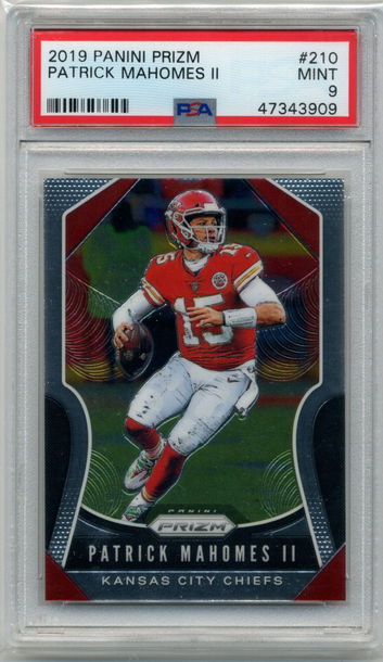 2019 Panini Prizm #210 Patrick Mahomes II PSA 9