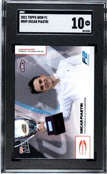 2021 Topps Now F1 Oscar Piastri Rookie RC F2 Champion Formula 1 2 SGC 10