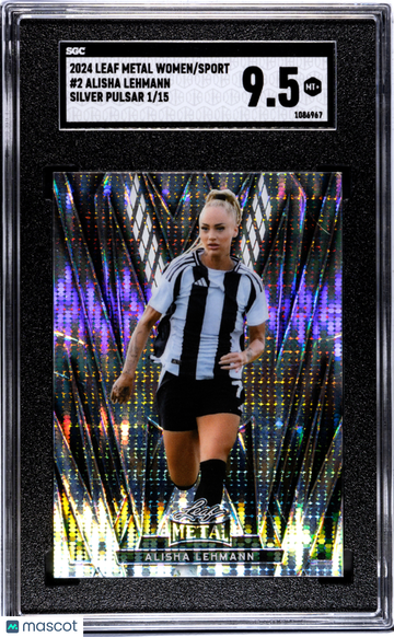 2024 Leaf Metal Women Of Sport Alisha Lehmann #2 Silver Pulsar SGC 9.5