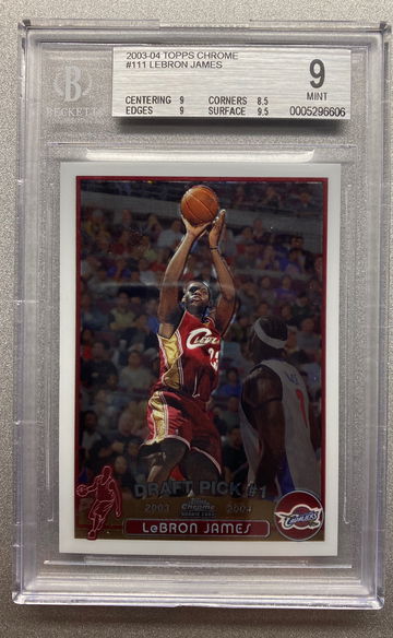 LEBRON JAMES 2003 TOPPS CHROME ROOKIE BGS 9 MINT *NEW SLAB*