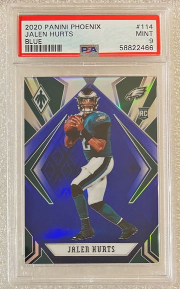 2020 Panini Phoenix Jalen Hurts RC #03/35 Blue SP PSA 9 Mint